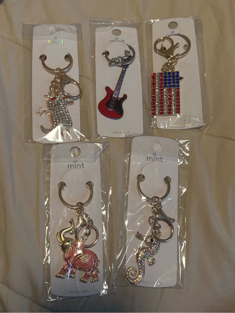 mint Women's Multi-Style Decorative Keychain - Pink, Red, Gold, Silver